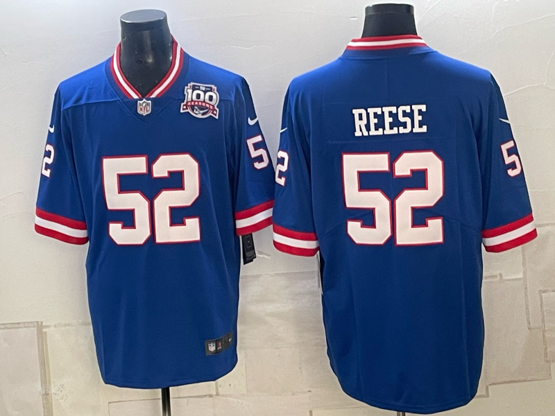 Men New York Giants #52 Reese blue Nike 2026 NFL Game Jersey 1025004->detroit lions->NFL Jersey